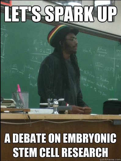Let's spark up a debate on embryonic stem cell research  Rasta Science Teacher