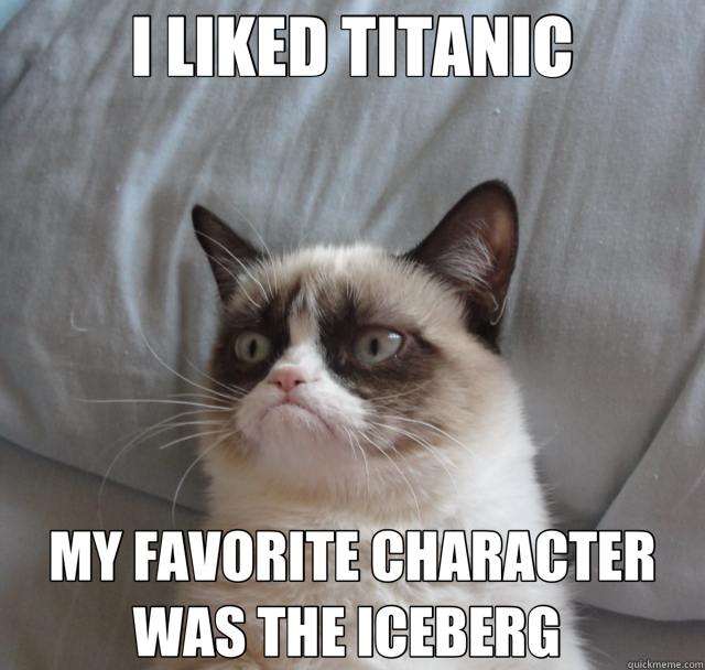 I LIKED TITANIC MY FAVORITE CHARACTER WAS THE ICEBERG  - I LIKED TITANIC MY FAVORITE CHARACTER WAS THE ICEBERG   Misc