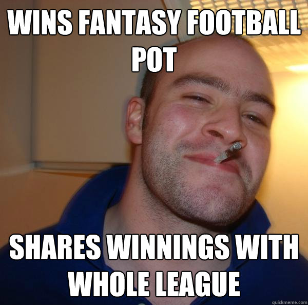 Wins fantasy football pot  shares winnings with whole league - Wins fantasy football pot  shares winnings with whole league  Misc