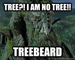 Tree?! I am no tree!! Treebeard  