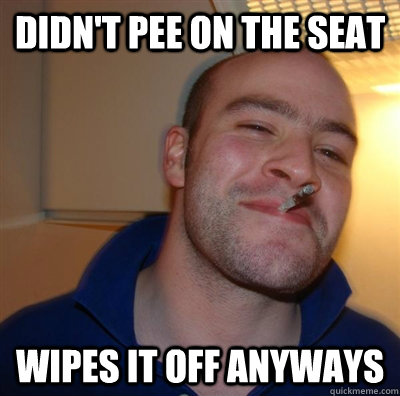Didn't pee on the seat Wipes it off anyways  GGG plays SC