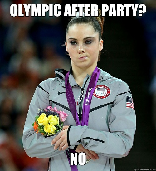 Olympic After Party? No  McKayla Not Impressed