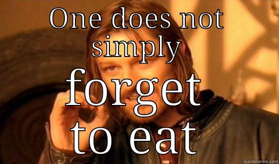 ONE DOES NOT SIMPLY FORGET TO EAT Boromir
