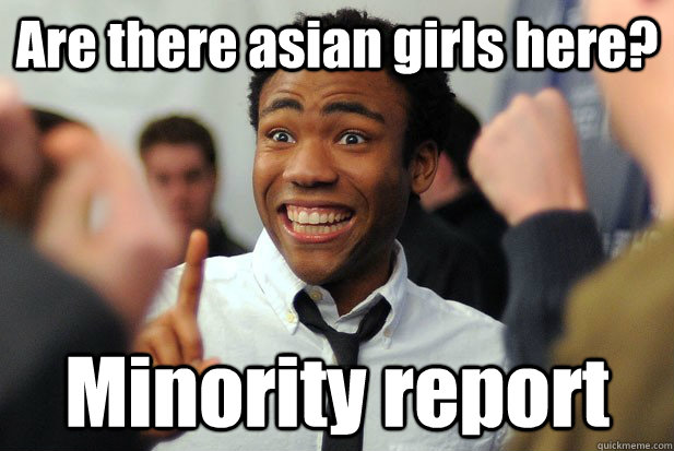 Are there asian girls here? Minority report - Are there asian girls here? Minority report  Donald for Spiderman