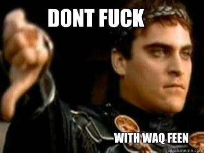 dont fuck with waq feen  Downvoting Roman