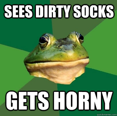 Sees dirty socks Gets Horny - Sees dirty socks Gets Horny  Foul Bachelor Frog