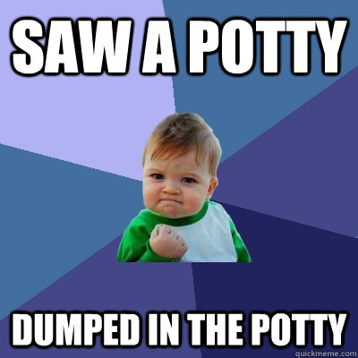 Saw a potty Dumped in the potty - Saw a potty Dumped in the potty  Success Kid