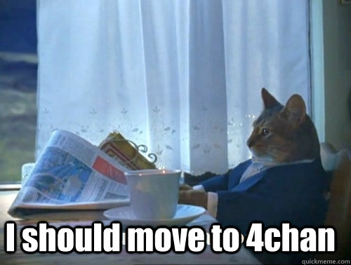  I should move to 4chan  Rich cat is rich