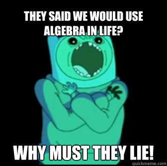they said we would use algebra in life? why must they lie! - they said we would use algebra in life? why must they lie!  Adventure Time Sweater