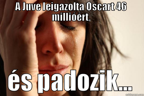 A JUVE LEIGAZOLTA OSCART 46 MILLIÓÉRT, ÉS PADOZIK... First World Problems