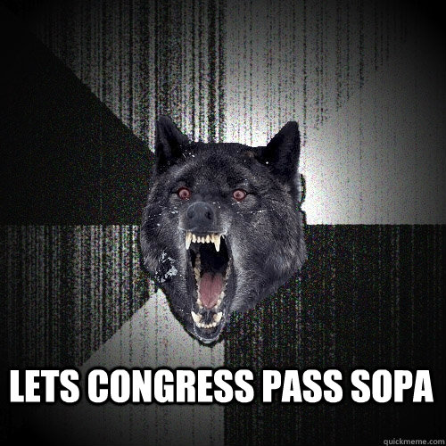  lets congress pass sopa  Insanity Wolf