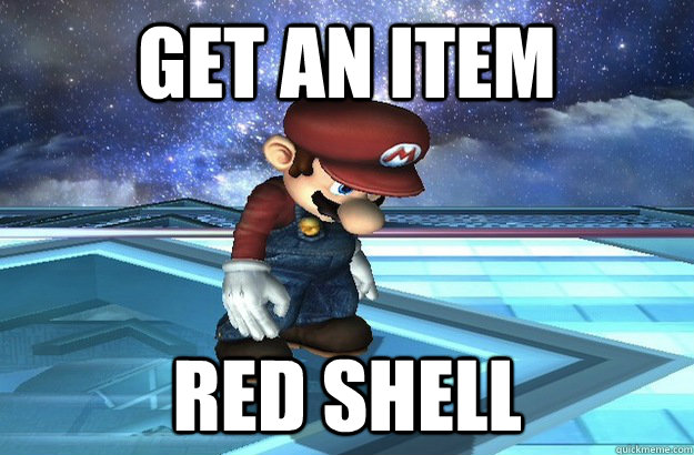 get an item red shell  