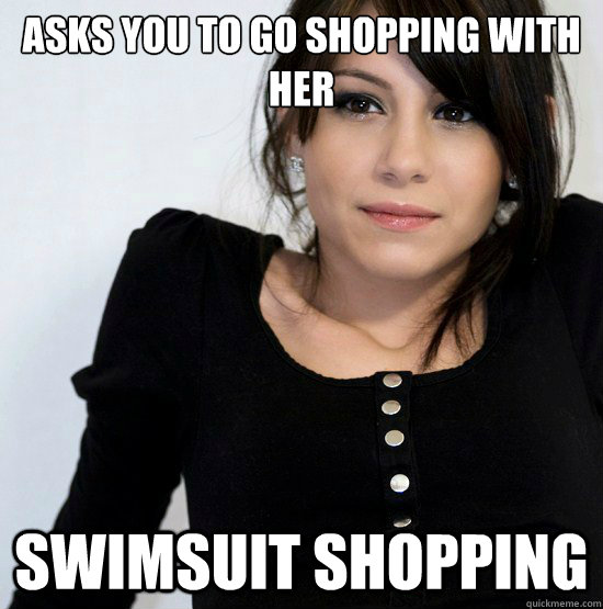 asks you to go shopping with her Swimsuit shopping  Good Girl Gabby
