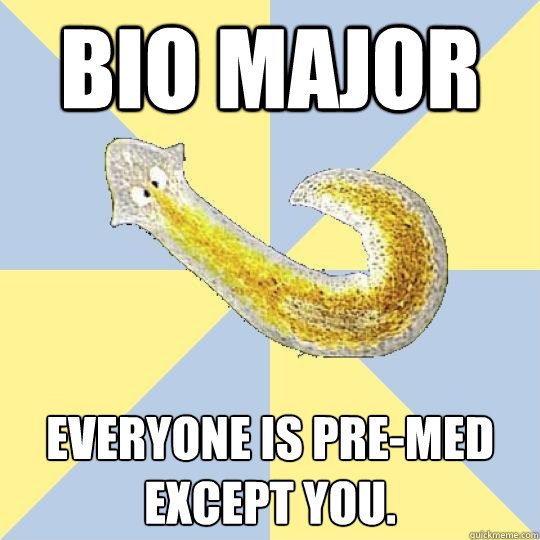 Bio major  everyone is pre-med except you.  