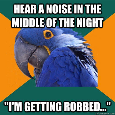 Hear a noise in the middle of the night 