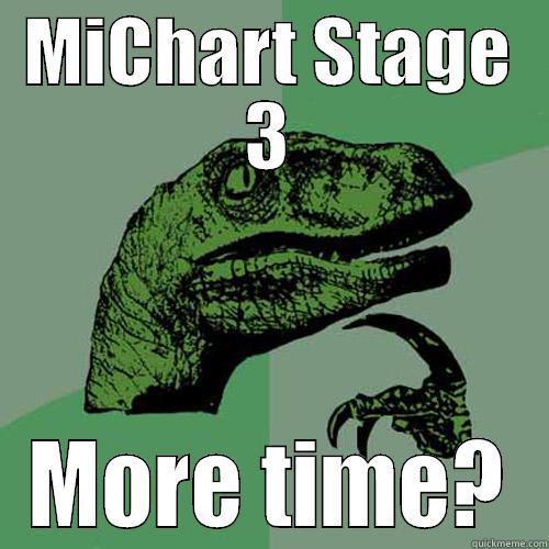 MICHART STAGE 3 MORE TIME? Philosoraptor