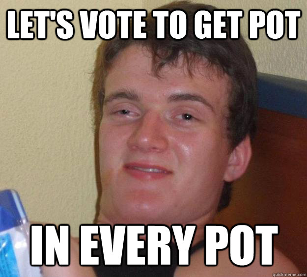 let's vote to get pot in every pot - let's vote to get pot in every pot  10 Guy