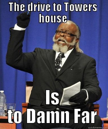 THE DRIVE TO TOWERS HOUSE IS TO DAMN FAR Jimmy McMillan
