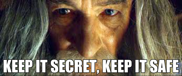  KEEP IT SECRET, KEEP IT SAFE  Gandalf