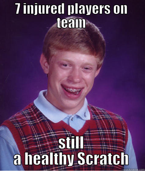 7 INJURED PLAYERS ON TEAM STILL A HEALTHY SCRATCH Bad Luck Brian