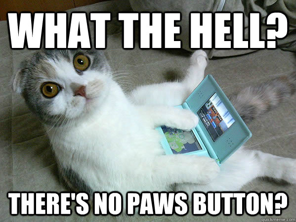 what the hell? there's no paws button?  