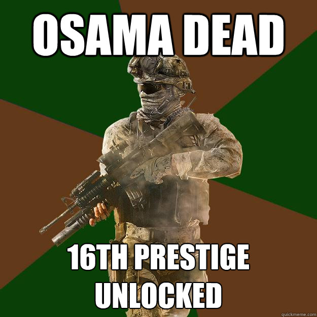 Osama dead 16th prestige unlocked  Call of Duty Addict