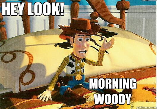 Hey look!  morning woody - Hey look!  morning woody  morning woody