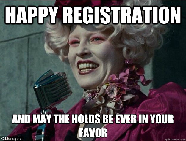 Happy Registration And may the holds be ever in your favor  Hunger Games Odds