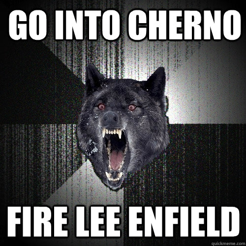 Go into Cherno Fire Lee Enfield   Insanity Wolf