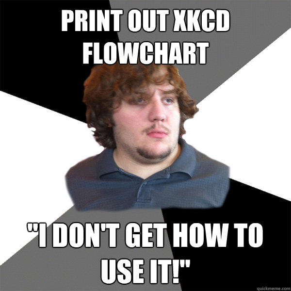 Print out xkcd flowchart 
