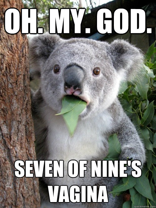 Oh. My. God. Seven of Nine's Vagina  Surprised Koala