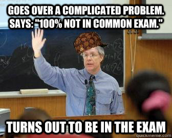 Goes over a complicated problem. Says: 