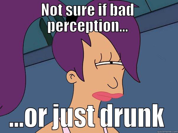bad perception - NOT SURE IF BAD PERCEPTION... ...OR JUST DRUNK Leela Futurama