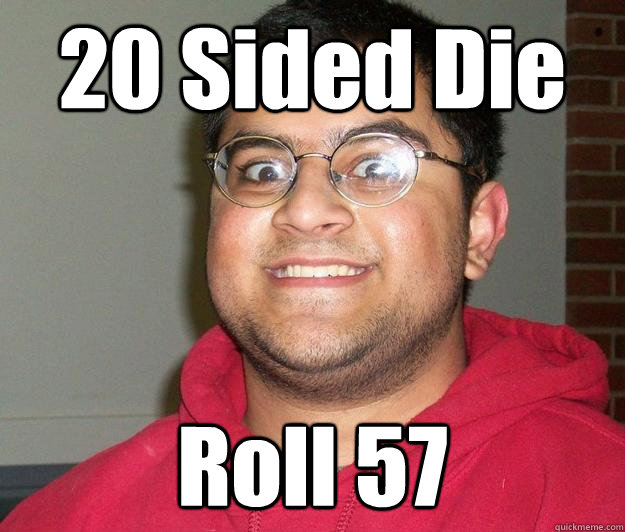 20 Sided Die Roll 57  Nerdy indian boy