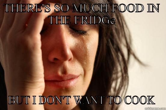 THERE'S SO MUCH FOOD IN THE FRIDGE BUT I DON'T WANT TO COOK First World Problems