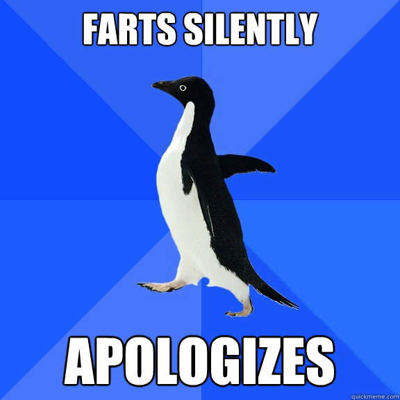 Farts Silently Apologizes  Socially Awkward Penguin