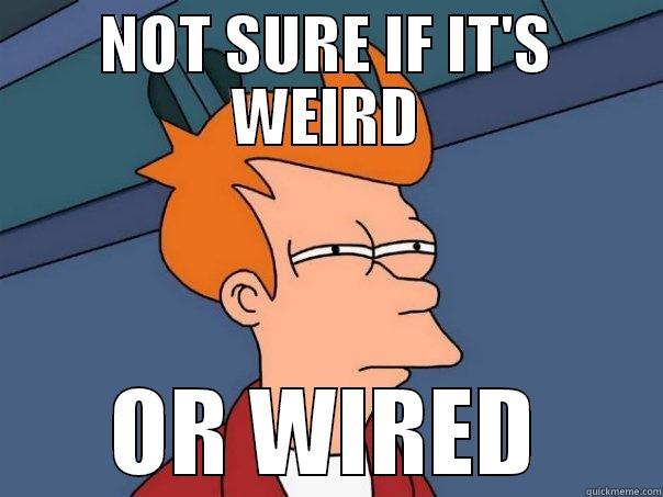 NOT SURE IF IT'S WEIRD OR WIRED Futurama Fry