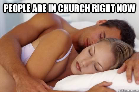 People Are in church right now   Sleeping Couple