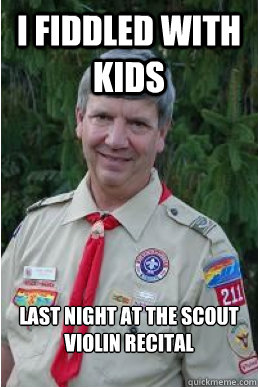 I fiddled with kids last night at the scout violin recital - I fiddled with kids last night at the scout violin recital  Harmless Scout Leader