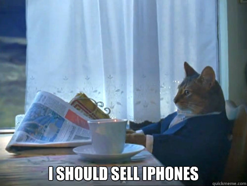  I should sell iPhones -  I should sell iPhones  The One Percent Cat