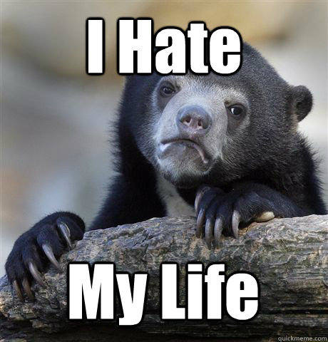 I Hate My Life  Confession Bear