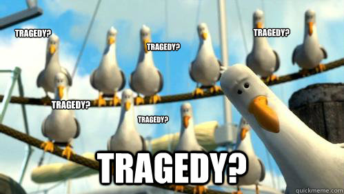 Tragedy? tragedy? tragedy? tragedy? tragedy? tragedy?  Finding Nemo Seagulls