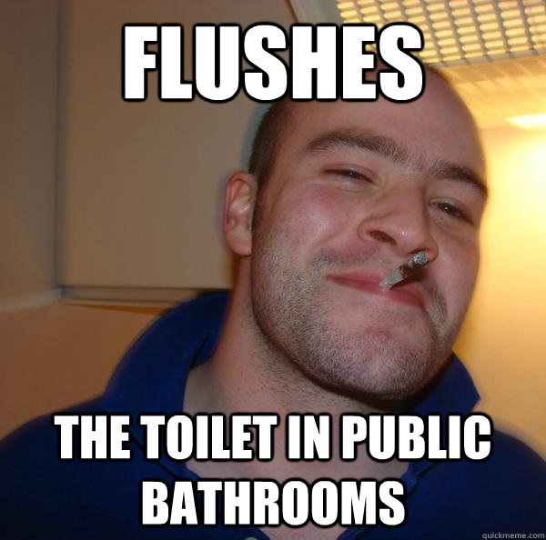 fLUSHES THE TOILET IN PUBLIC BATHROOMS - fLUSHES THE TOILET IN PUBLIC BATHROOMS  Misc