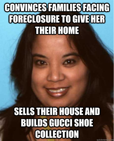 Convinces Families Facing foreclosure to give her their home sells their house and builds gucci shoe collection - Convinces Families Facing foreclosure to give her their home sells their house and builds gucci shoe collection  FBI Most Wanted Fashionista JULIEANNE BALDUEZA DIMITRION