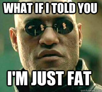 what if i told you i'm just fat  Matrix Morpheus