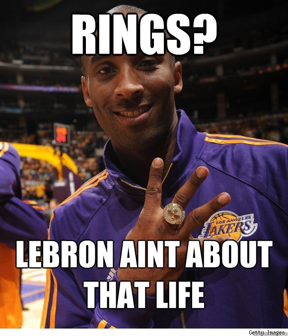 Rings? Lebron aint about that life  