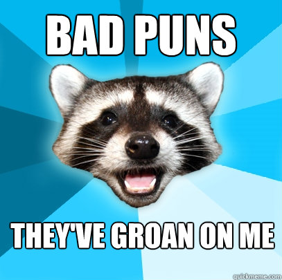 Bad Puns They've Groan on me - Bad Puns They've Groan on me  Lame Pun Coon