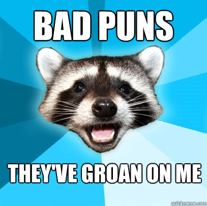 Bad Puns They've Groan on me  Lame Pun Coon