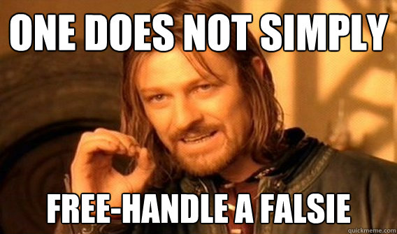 One does not simply free-handle a falsie  One does not simply beat skyrim