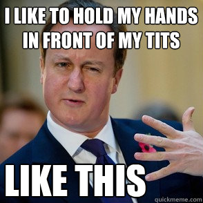 i like to hold my hands in front of my tits like this  